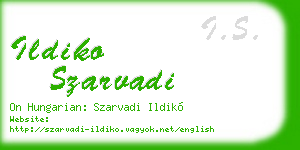 ildiko szarvadi business card